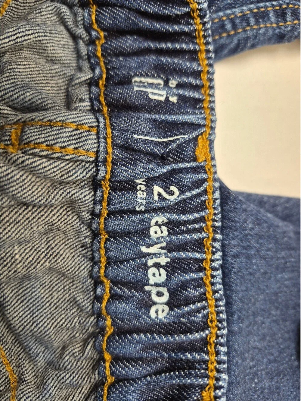 Gap Children's Blue Denim Jeans Size 2 Years with Elastic Waistband B451